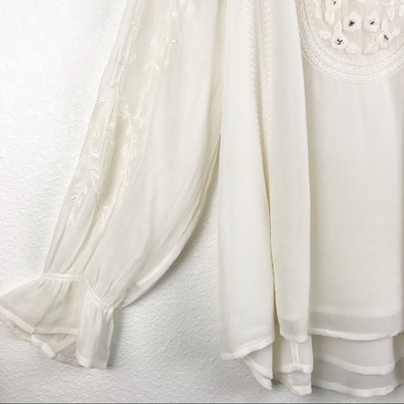 Joie‎ Metta White Embroidered Blouse Size Small - Picture 9 of 12